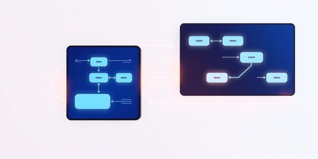 Ilustração dinâmica de processos de extração de dados.