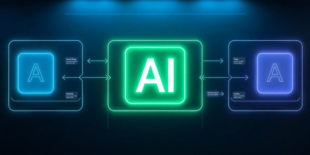 Visualização de fluxos de trabalho de IA em telas modernas.